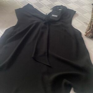 DKNY- black polyester dressy blouse, new with tags
